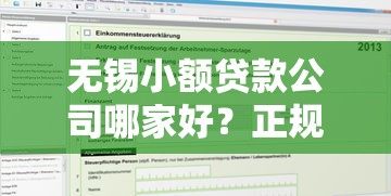 无锡小额贷款公司哪家好？正规机构申请流程+利率对比