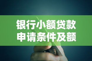 银行小额贷款申请条件及额度详解