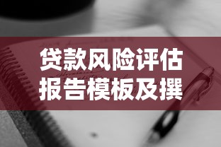 贷款风险评估报告模板及撰写要点分析