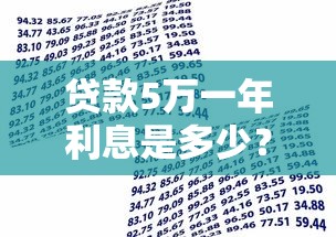 贷款5万一年利息是多少？2025年最新银行贷款、网贷、民间借贷利息计算对比