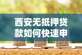 西安无抵押贷款如何快速申请最新攻略轻松借贷不求人