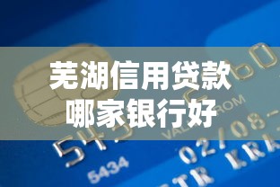 芜湖信用贷款哪家银行好
