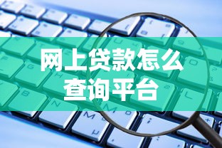 网上贷款怎么查询平台