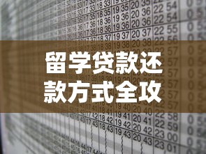 留学贷款还款方式全攻略：如何制定最优还款计划