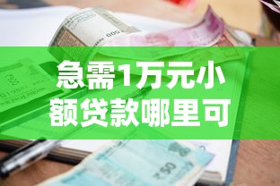 急需1万元小额贷款哪里可以快速申请到