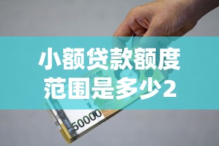 小额贷款额度范围是多少2025最新政策解读