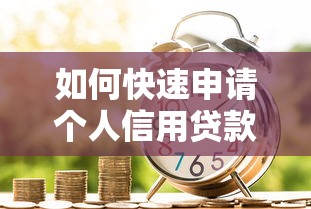 如何快速申请个人信用贷款 最新办理流程详解