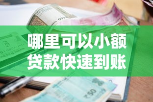 哪里可以小额贷款快速到账安全可靠的平台推荐