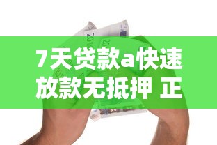 7天贷款a快速放款无抵押 正规平台极速到账小额借款