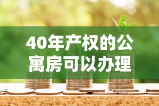 40年产权的公寓房可以办理银行抵押贷款吗