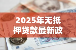 2025年无抵押贷款最新政策有哪些如何申请需要什么条件