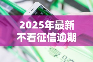 2025年最新不看征信逾期的贷款产品推荐