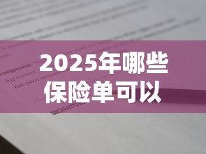 2025年哪些保险单可以申请贷款