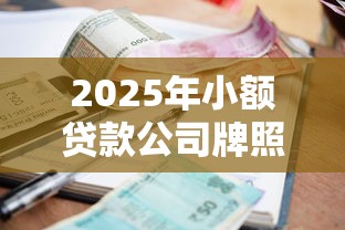 2025年小额贷款公司牌照申请条件及办理流程全解析 2025年小额贷款公司牌照申请条件及办理流程全解析
