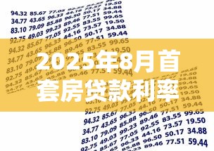2025年8月首套房贷款利率最新政策及银行对比