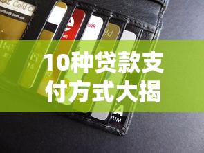 10种贷款支付方式大揭秘 哪种最适合你的钱包